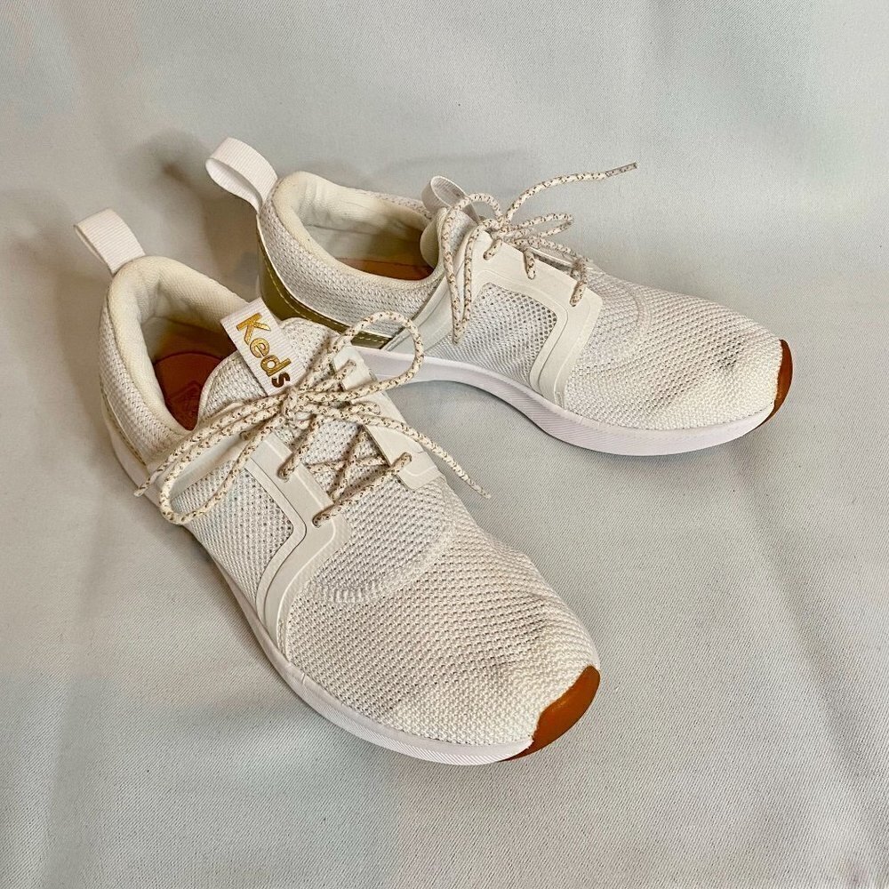 Keds Studio Flare Mesh Sneaker White Gold 5